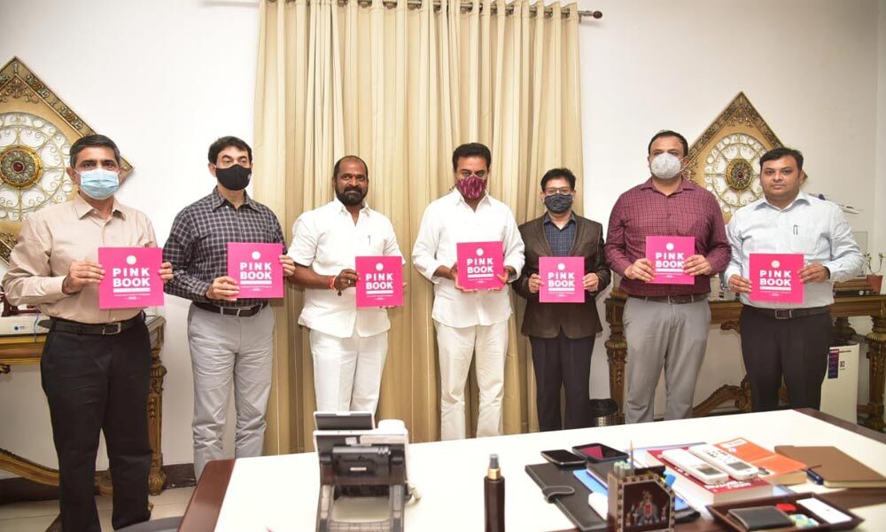 Minister KTR launches Pink Book - Investors Guide to Telangana-2021