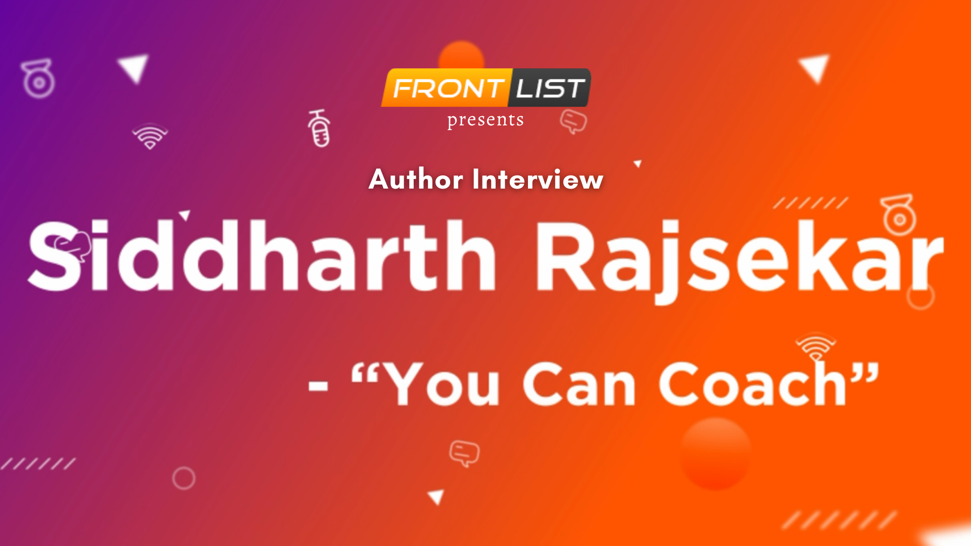 Author Siddharth Rajsekar | You Can Coach | INTERVIEW