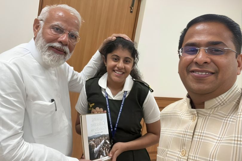 12-Year-Old Student Opens 12th Library with 400 Telugu Books at AIDS Orphanage